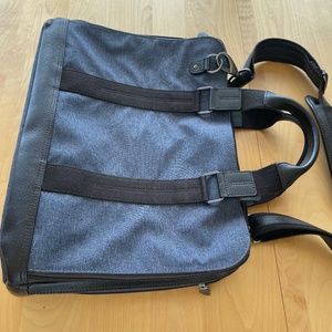 Levenger Denim and Leather Briefcase